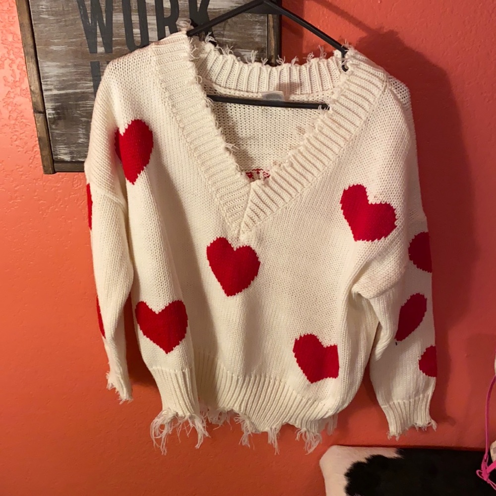 Sweater from boutique! Very comfy, low neck, and super cute!